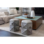 Ashanti Cowhide Small Storage Ottoman - LOOMLAN - SUNPAN - Ottomans