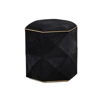 Ashanti Cowhide Small Storage Ottoman - LOOMLAN - SUNPAN - Ottomans