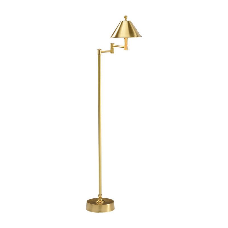 Ashbourne Brass Made Adjustable Floor Lamp - LOOMLAN - Wildwood - Floor Lamps