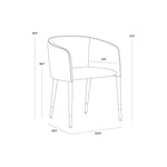 Asher Barrel Back Dining Armchair - LOOMLAN - SUNPAN - Dining Chairs