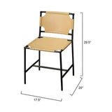 Asher Tan Full Grain Leather Dining Chair - LOOMLAN - Jamie Young - Dining Chairs