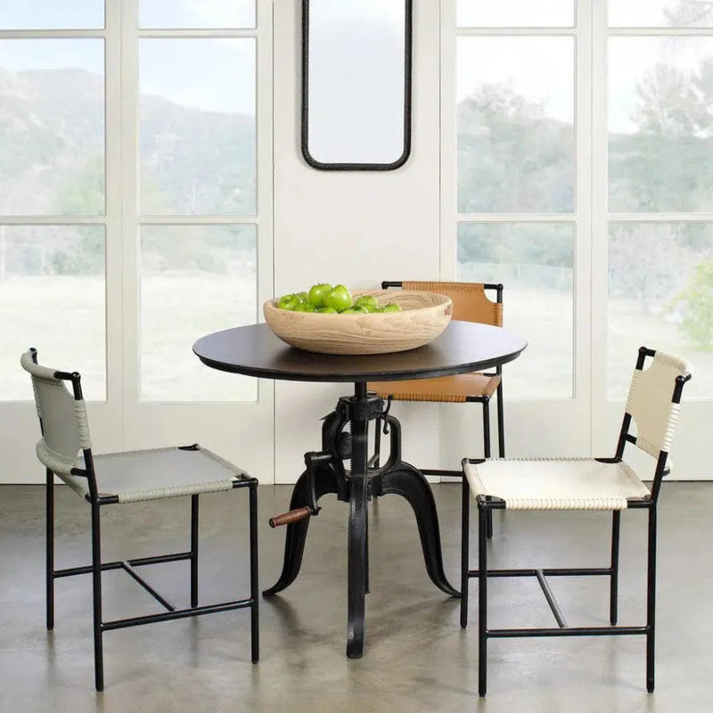 Asher Tan Full Grain Leather Dining Chair - LOOMLAN - Jamie Young - Dining Chairs