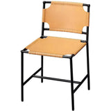 Asher Tan Full Grain Leather Dining Chair - LOOMLAN - Jamie Young - Dining Chairs