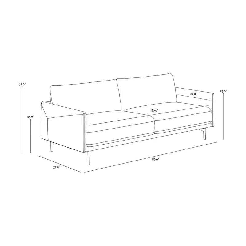 Ashi Performance Fabric Sofa - LOOMLAN - SUNPAN - Sofas & Loveseats