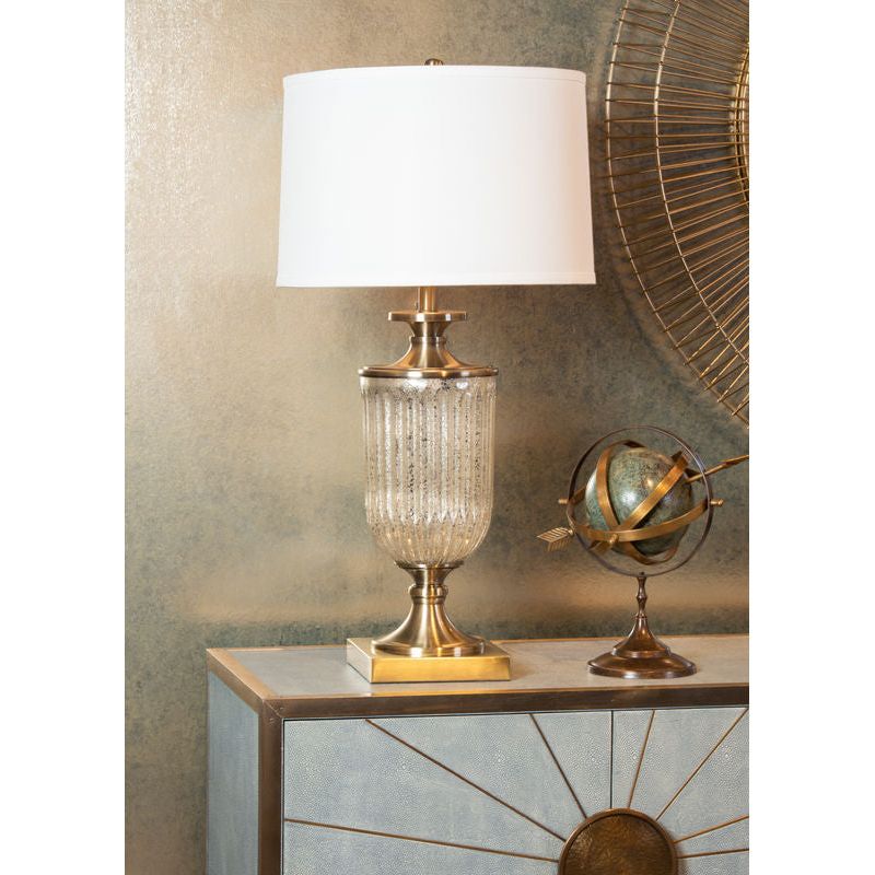 Ashwin Mercury Glass Made Table Lamp - LOOMLAN - Wildwood - Table Lamps