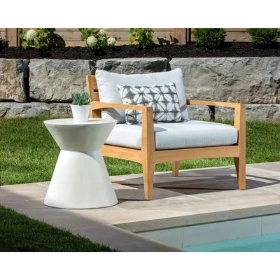 Astley Concrete Outdoor Round End Table - LOOMLAN - SUNPAN - Outdoor Side Tables