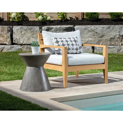 Astley Concrete Outdoor Round End Table - LOOMLAN - SUNPAN - Outdoor Side Tables