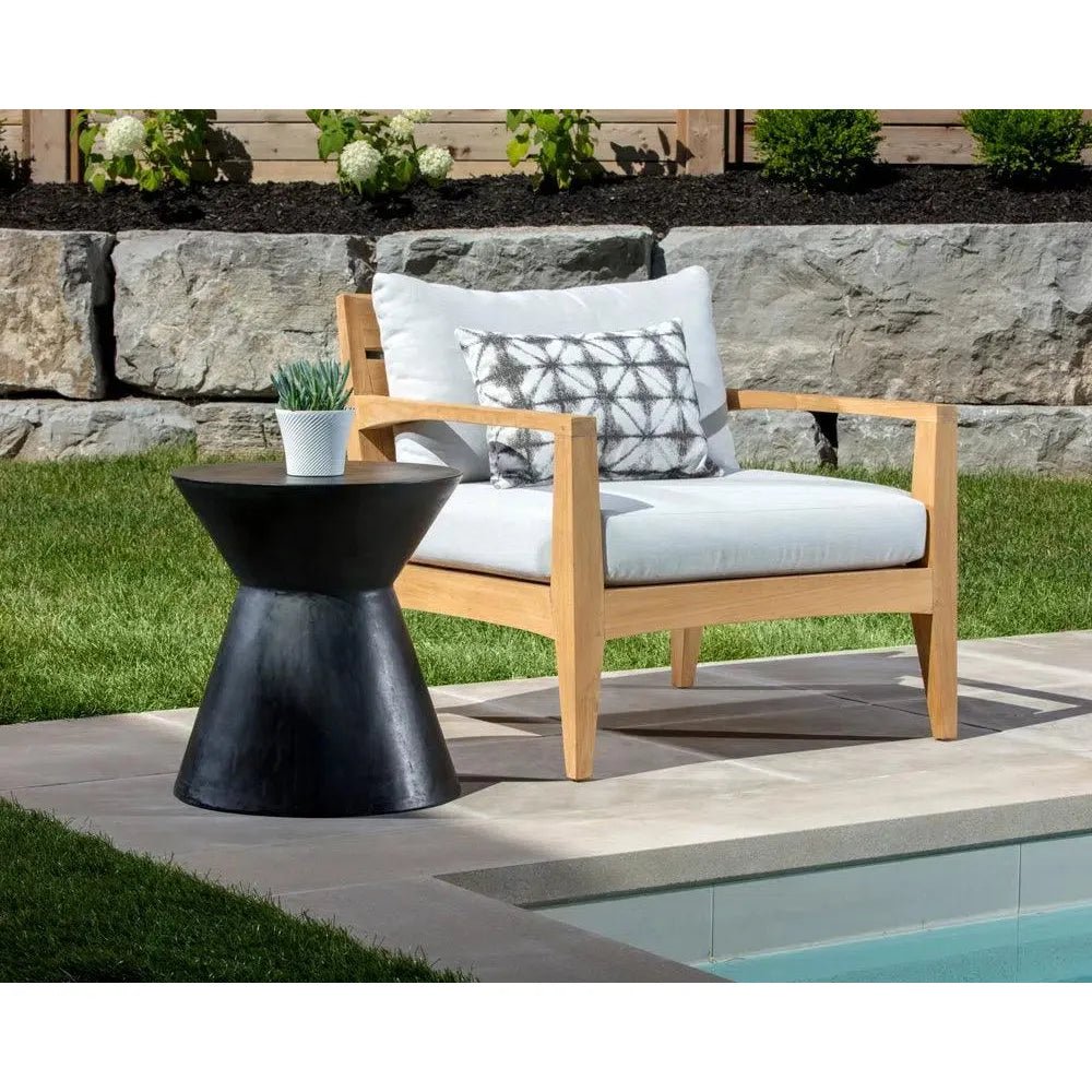 Astley Concrete Outdoor Round End Table - LOOMLAN - SUNPAN - Outdoor Side Tables