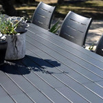 Athenes Black Outdoor Extendable Table Set With Chairs - LOOMLAN - LOOMLAN - Outdoor Dining Sets