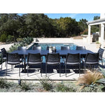 Athenes Black Outdoor Extendable Table Set With Chairs - LOOMLAN - LOOMLAN - Outdoor Dining Sets