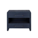 Atherton Wooden Framed Raffia Nightstand - LOOMLAN - SUNPAN - Nightstands
