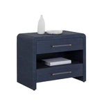 Atherton Wooden Framed Raffia Nightstand - LOOMLAN - SUNPAN - Nightstands