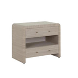 Atherton Wooden Framed Raffia Nightstand - LOOMLAN - SUNPAN - Nightstands