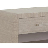 Atherton Wooden Framed Raffia Nightstand - LOOMLAN - SUNPAN - Nightstands