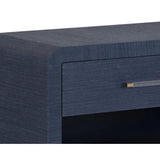 Atherton Wooden Framed Raffia Nightstand - LOOMLAN - SUNPAN - Nightstands