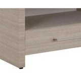 Atherton Wooden Framed Raffia Nightstand - LOOMLAN - SUNPAN - Nightstands