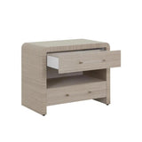 Atherton Wooden Framed Raffia Nightstand - LOOMLAN - SUNPAN - Nightstands