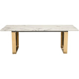 Atlas Coffee Table White & Gold - LOOMLAN - Zuo Modern - Coffee Tables