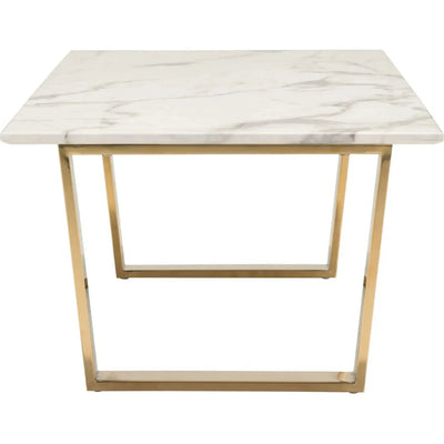 Atlas Coffee Table White & Gold - LOOMLAN - Zuo Modern - Coffee Tables