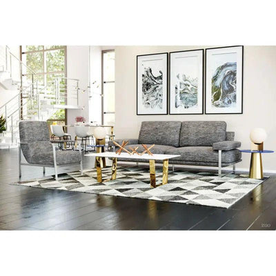 Atlas Coffee Table White & Gold - LOOMLAN - Zuo Modern - Coffee Tables