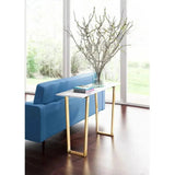 Atlas Console Table White & Gold - LOOMLAN - Zuo Modern - Console Tables