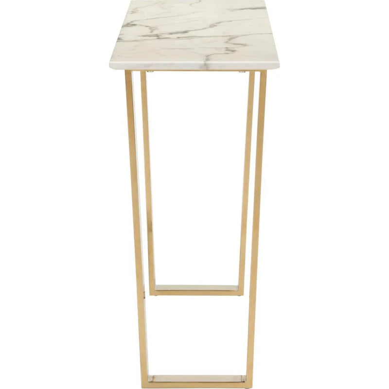 Atlas Console Table White & Gold - LOOMLAN - Zuo Modern - Console Tables