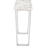 Atlas Console Table White & Silver - LOOMLAN - Zuo Modern - Console Tables