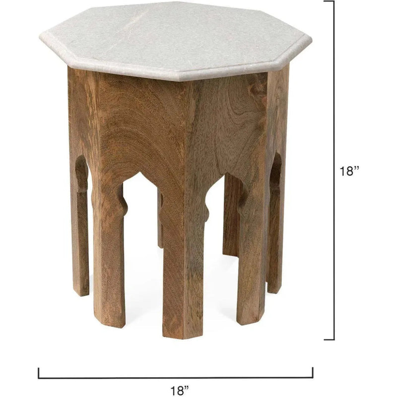 Atlas Small Marble Mid Century Side Table - LOOMLAN - Jamie Young - Side Tables