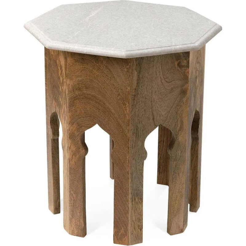 Atlas Small Marble Mid Century Side Table - LOOMLAN - Jamie Young - Side Tables