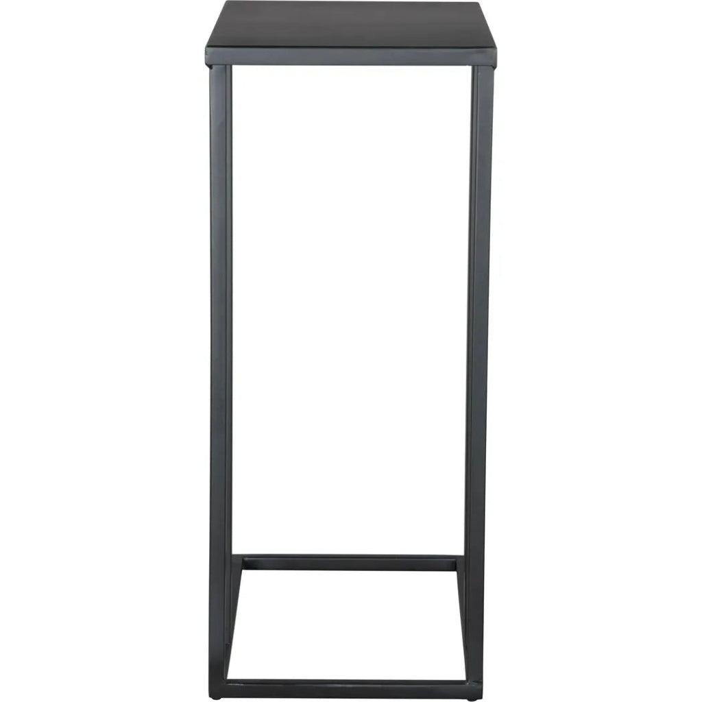 Atom Side Table Black with Steel Frame - LOOMLAN - Zuo Modern - Side Tables