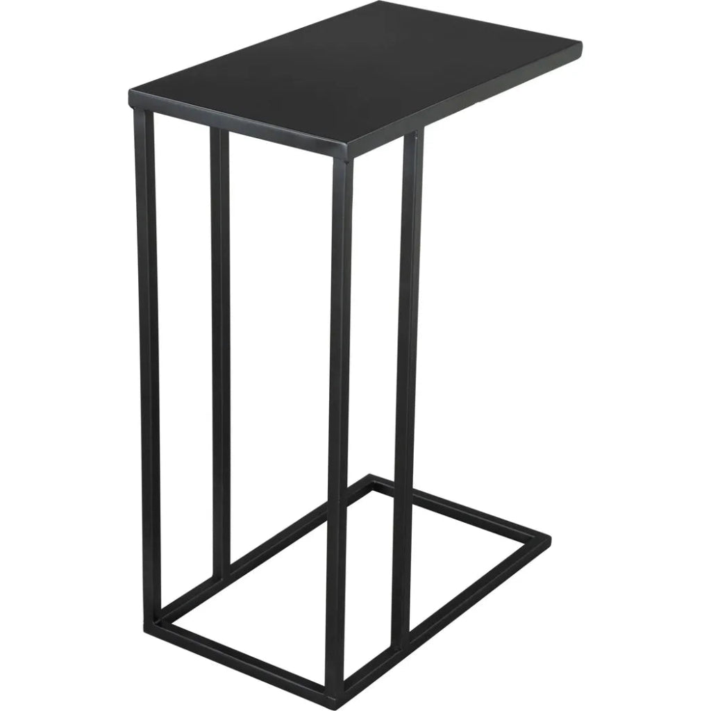 Atom Side Table Black with Steel Frame - LOOMLAN - Zuo Modern - Side Tables