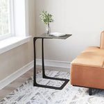 Atom Side Table Black with Steel Frame - LOOMLAN - Zuo Modern - Side Tables