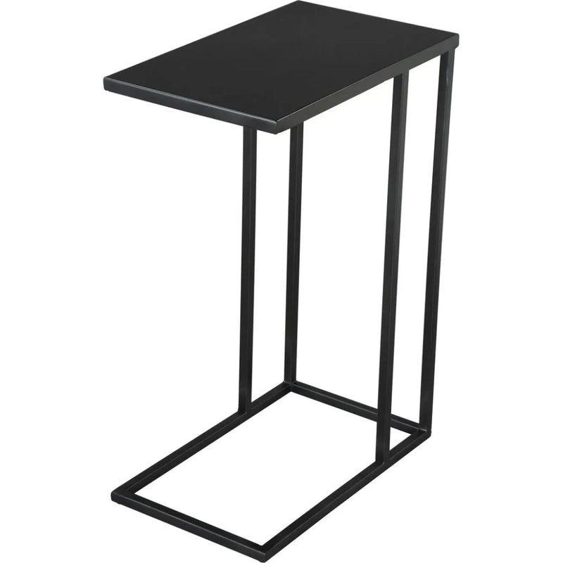 Atom Side Table Black with Steel Frame - LOOMLAN - Zuo Modern - Side Tables