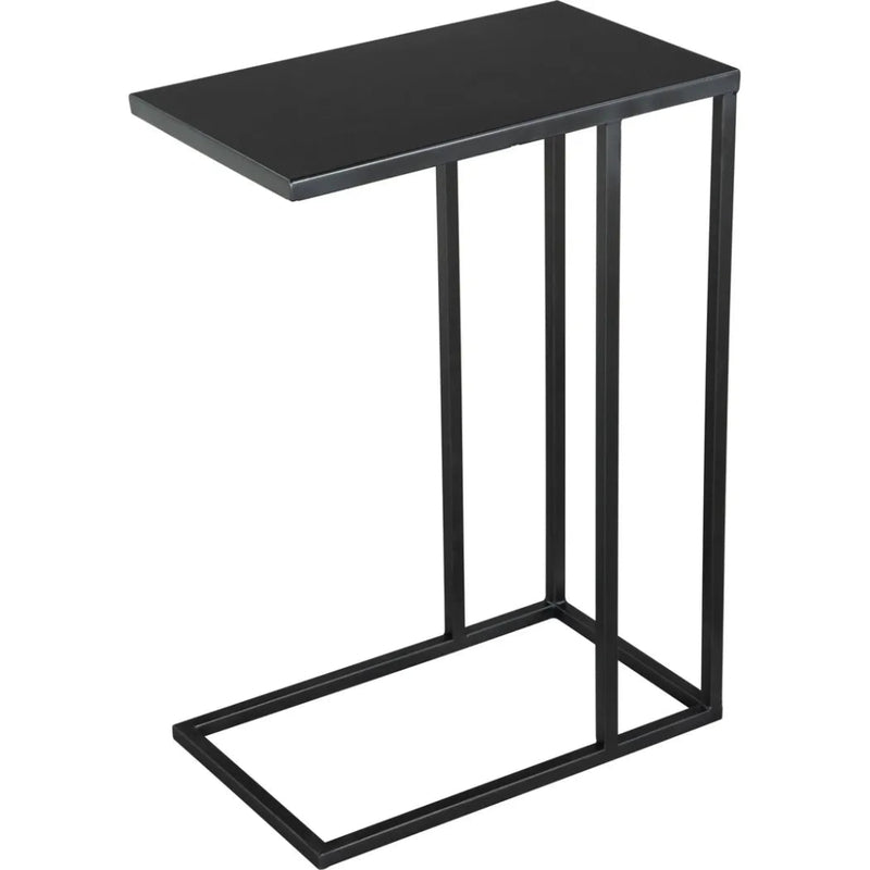 Atom Side Table Black with Steel Frame - LOOMLAN - Zuo Modern - Side Tables