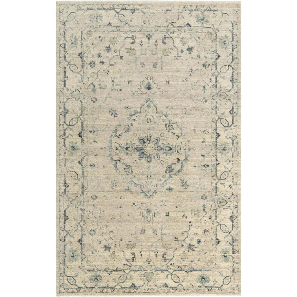 Atri Central Medallion Beige/ Green Large Area Rugs - LOOMLAN - LOOMLAN - Area Rugs