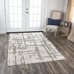 Atte Abstract / Gray Large Area Rugs For Living Room - LOOMLAN - LOOMLAN - Area Rugs