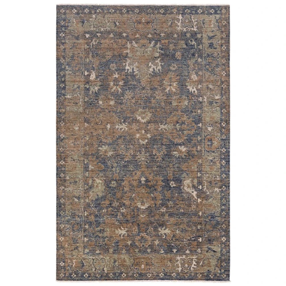 Attu Floral Charcoal Large Area Rugs For Living Room - LOOMLAN - LOOMLAN - Area Rugs