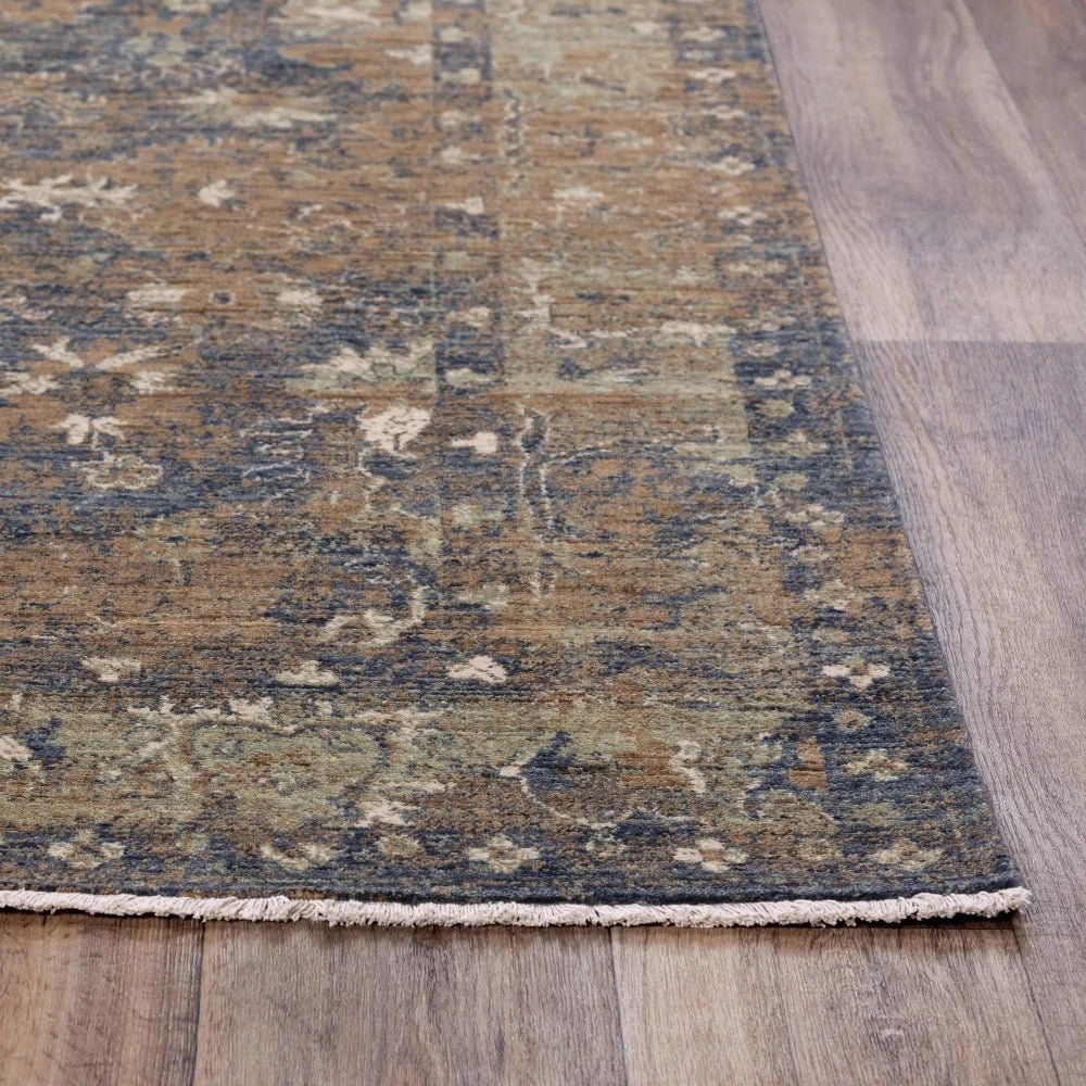 Attu Floral Charcoal Large Area Rugs For Living Room - LOOMLAN - LOOMLAN - Area Rugs