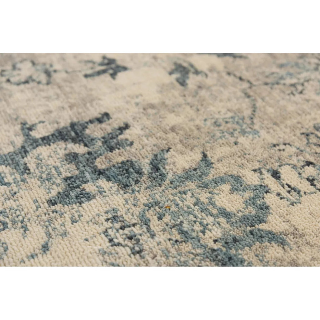 Auda Floral Beige/ Blue Large Area Rugs For Living Room - LOOMLAN - LOOMLAN - Area Rugs