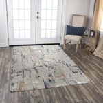 Audi Abstract Gray/ Multi Large Area Rugs - LOOMLAN - LOOMLAN - Area Rugs