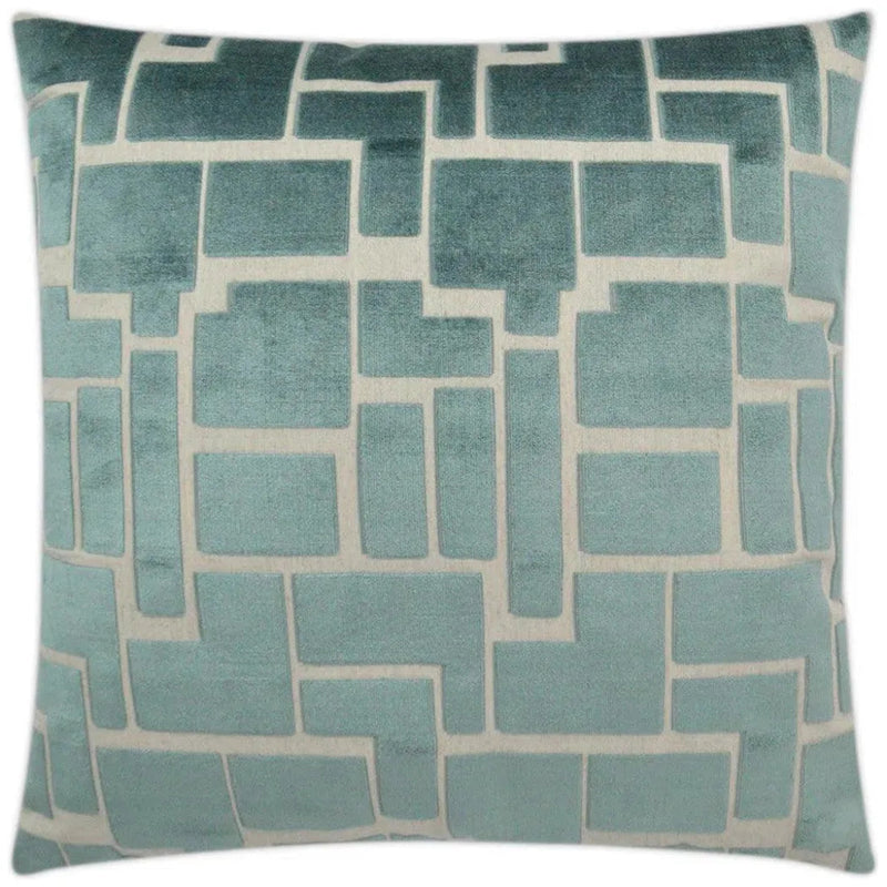 Aura Mist Teal Throw Pillow With Insert - LOOMLAN - D.V. Kap - Throw Pillows