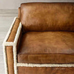 Austin Brown Benchmade Aniline Leather Club Chair - LOOMLAN - Uptown Sebastian - Club Chairs