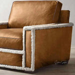 Austin Brown Benchmade Aniline Leather Club Chair - LOOMLAN - Uptown Sebastian - Club Chairs