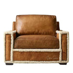 Austin Brown Benchmade Aniline Leather Club Chair - LOOMLAN - Uptown Sebastian - Club Chairs