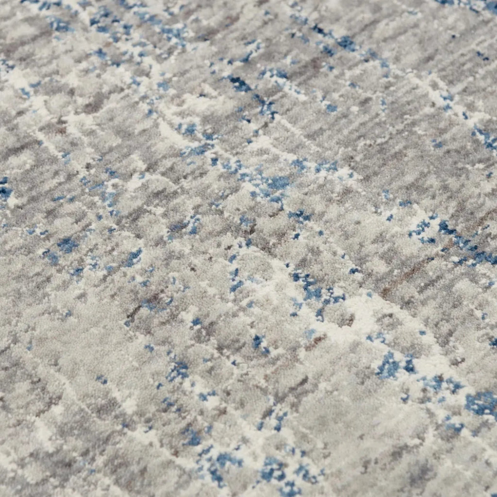 Aver Abstract Gray/ Blue Large Area Rugs - LOOMLAN - LOOMLAN - Area Rugs