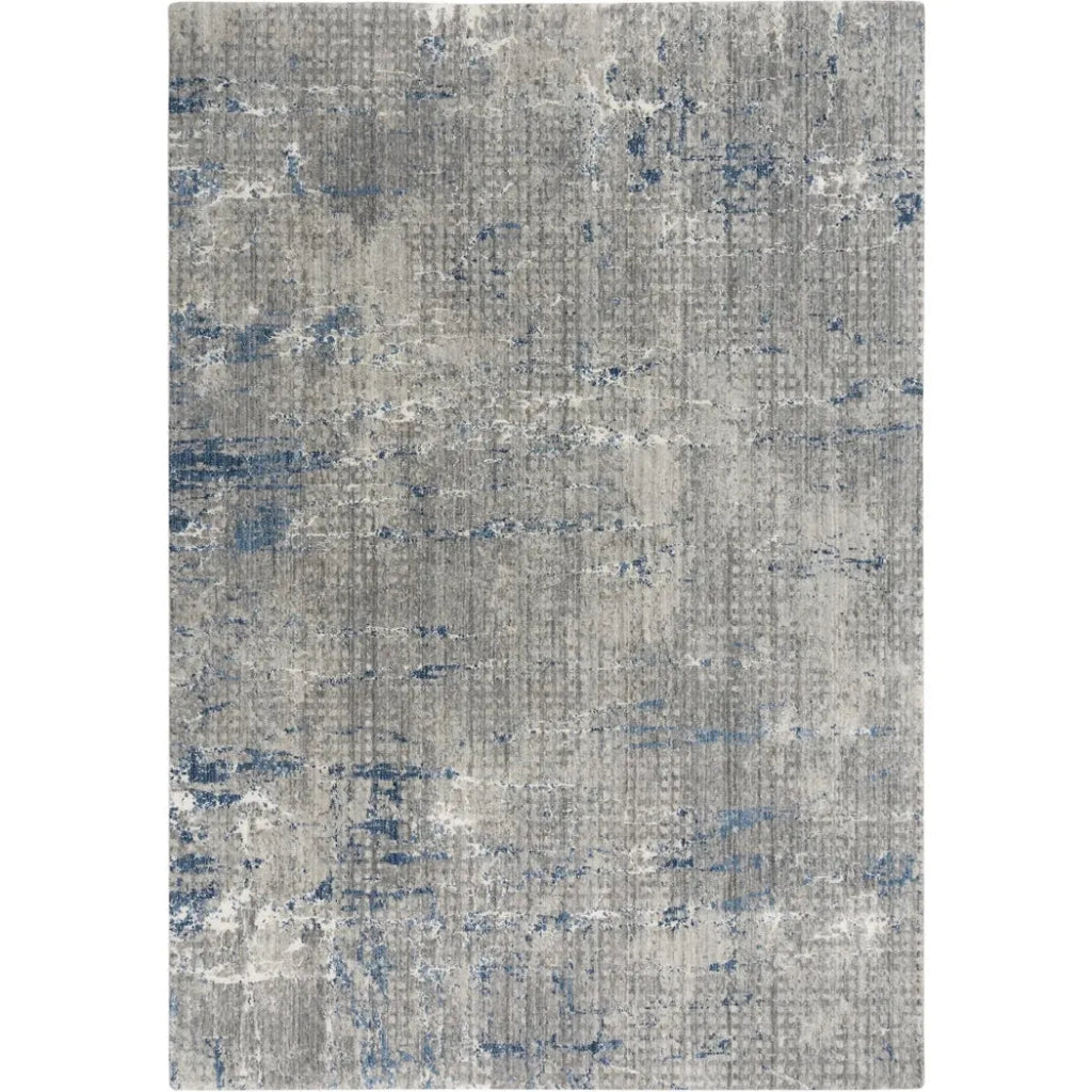 Aver Abstract Gray/ Blue Large Area Rugs - LOOMLAN - LOOMLAN - Area Rugs