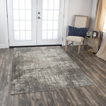 Avis Abstract Gray Large Area Rugs For Living Room - LOOMLAN - LOOMLAN - Area Rugs