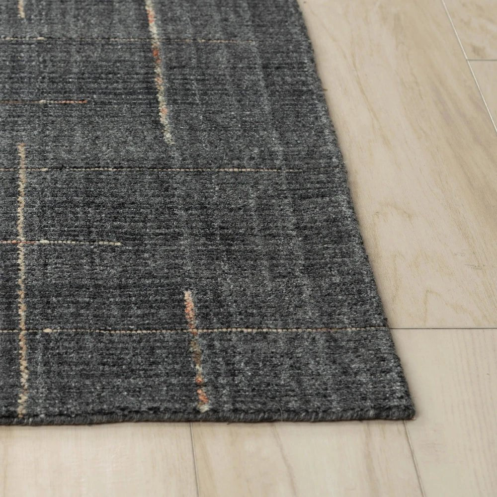 Azor Solid Charcoal Area Rugs For Living Room - LOOMLAN - LOOMLAN - Area Rugs