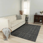 Azor Solid Charcoal Area Rugs For Living Room - LOOMLAN - LOOMLAN - Area Rugs