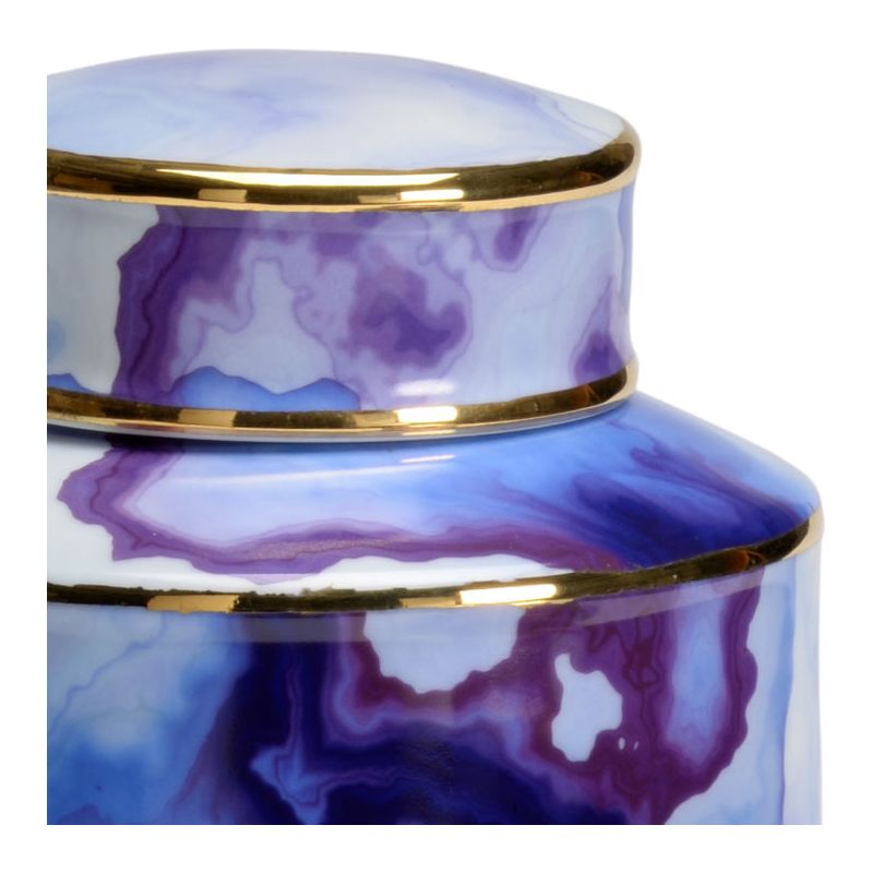 Azul Pool White Ceramic Canister (Set of 2) - LOOMLAN - Wildwood - Vases & Jars